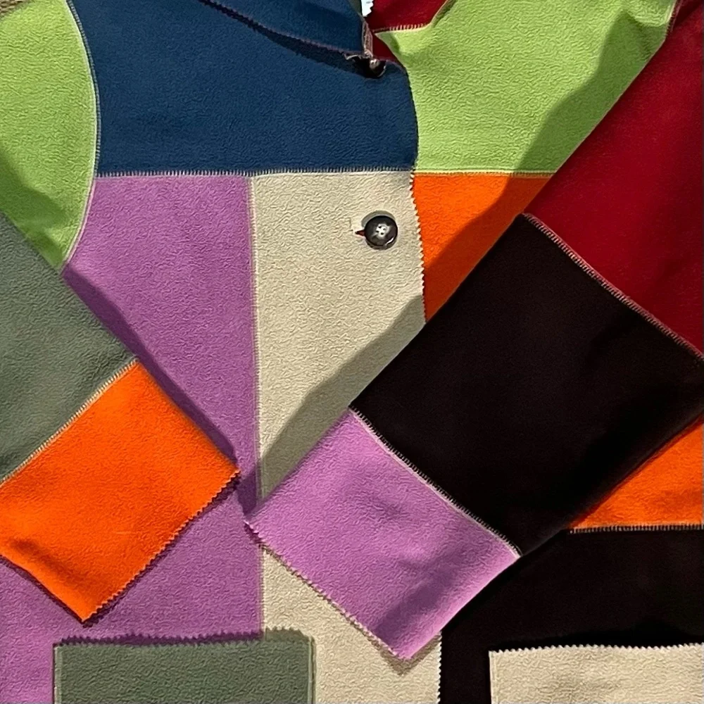 Susan Bristol Color Block Patchwork Coat Vintage Size Small Great Condition - Picture 3 of 15